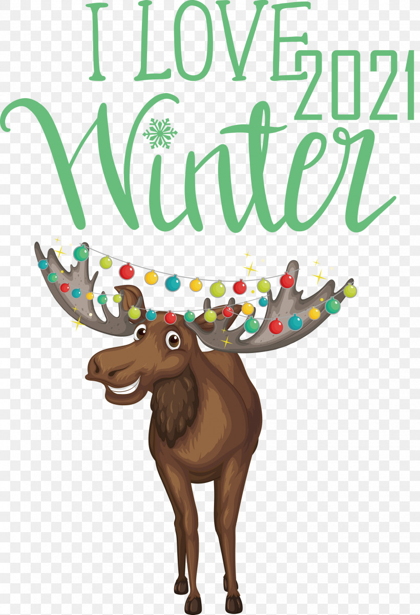 Love Winter Winter, PNG, 2045x3000px, Love Winter, Cartoon, Moose, Royaltyfree, Vector Download Free
