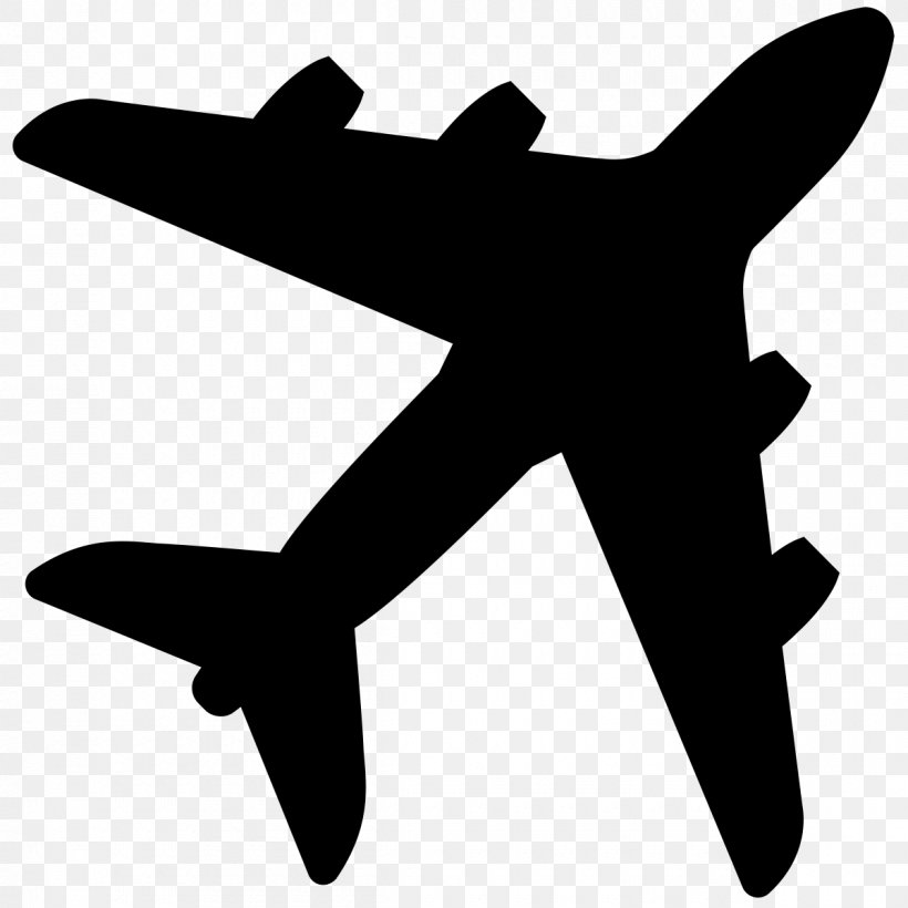 Airplane Flight, PNG, 1200x1200px, Airplane, Air Travel, Aircraft, Artwork, Black And White Download Free