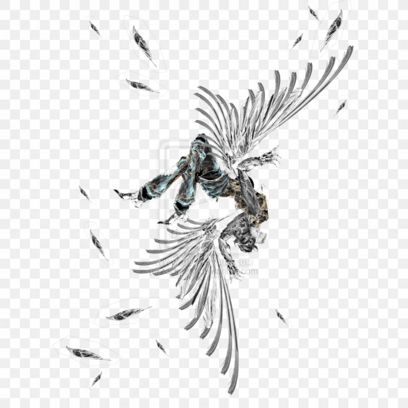 Landscape With The Fall Of Icarus Daedalus Greek Mythology Wing, PNG, 900x900px, Landscape With The Fall Of Icarus, Artwork, Beak, Bird, Black And White Download Free