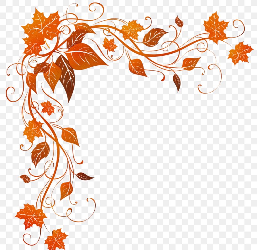 Watercolor Fall Leaves, PNG, 800x799px, Watercolor, Autumn, Autumn Leaf Color, Borders Clip Art, Decorative Borders Download Free