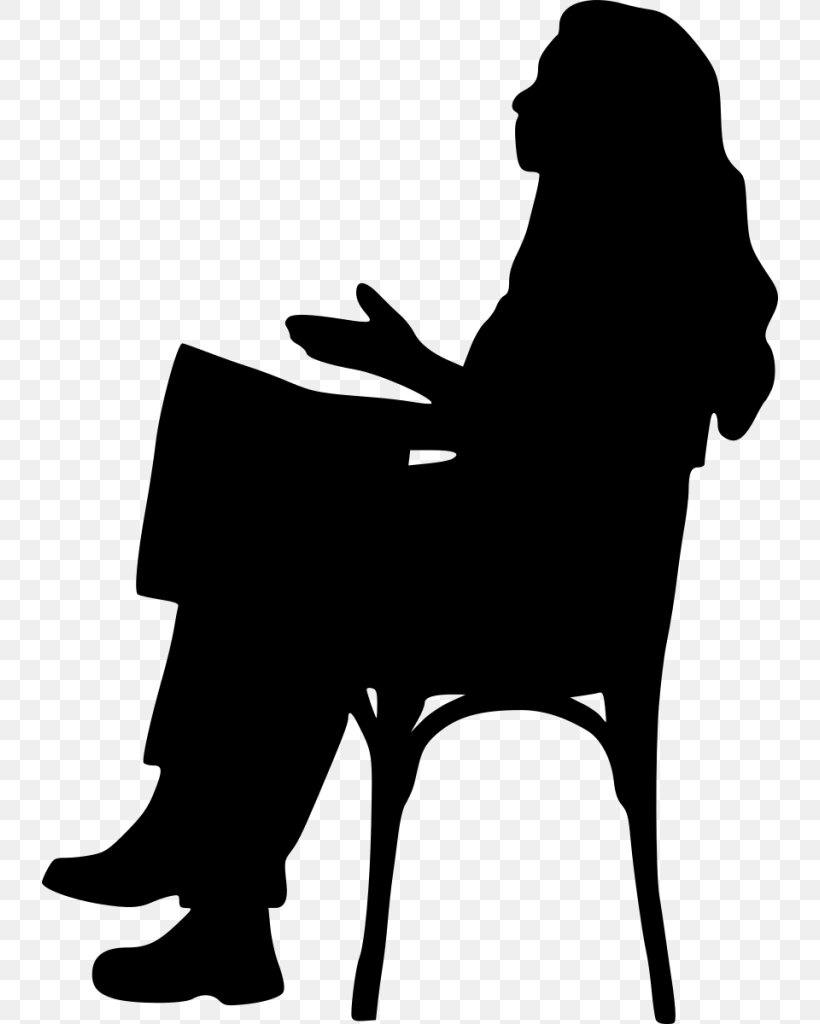 Chair Silhouette Clip Art, PNG, 736x1024px, Chair, Artwork, Black, Black And White, Dog Download Free