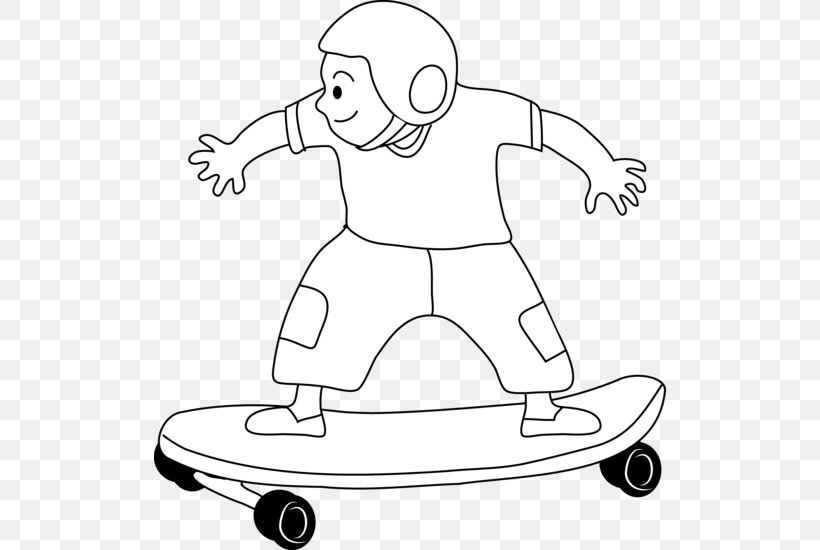 Skateboarding Clip Art, PNG, 512x550px, Skateboard, Area, Art, Black And White, Child Download Free