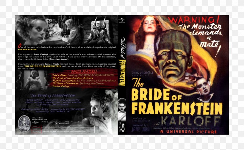 Monster Blu-ray Disc Frankenstein YouTube Harmy's Despecialized Edition, PNG, 1140x701px, Monster, Advertising, Bluray Disc, Boris Karloff, Brand Download Free