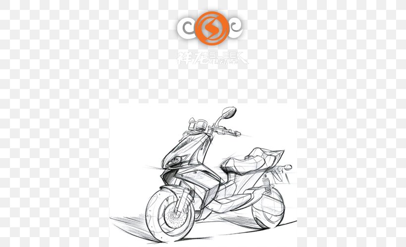 Scooter Car Automotive Design Motorcycle Sketch, PNG, 500x500px, Scooter, Art, Artwork, Automotive Design, Behance Download Free