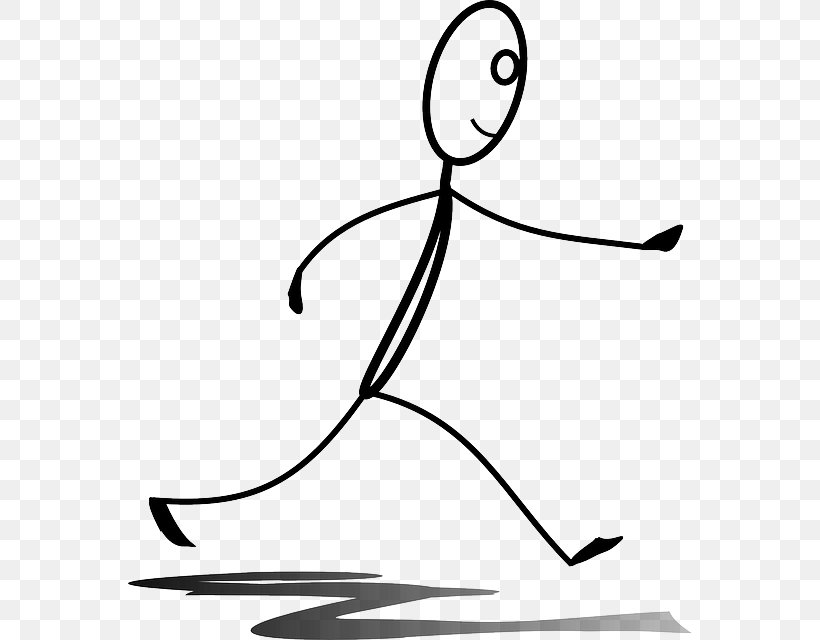 Thin, Fit, And Financially-Challenged Running Walking Stick Figure Clip Art, PNG, 564x640px, Running, Area, Art, Artwork, Black Download Free