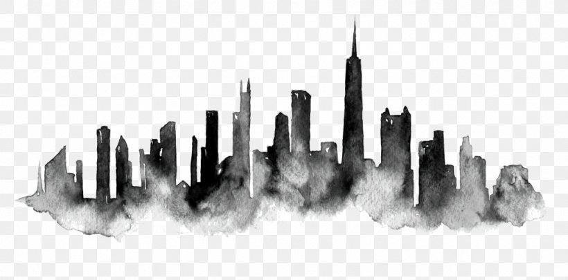 Chicago Royalty-free Skyline, PNG, 1024x507px, Chicago, Black And White, Drawing, Monochrome, Monochrome Photography Download Free