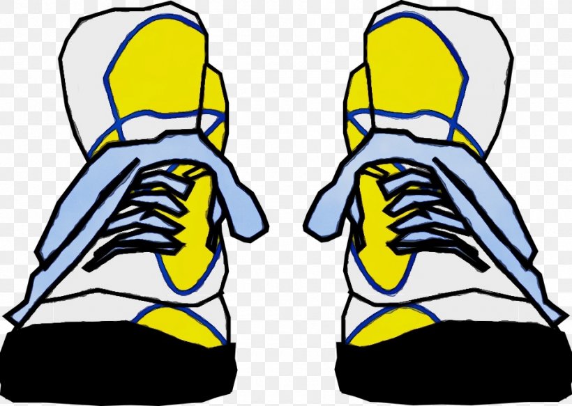 Footwear Yellow Clip Art Shoe Athletic Shoe, PNG, 960x683px, Watercolor, Athletic Shoe, Footwear, Paint, Shoe Download Free