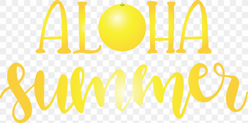 Logo Font Yellow Line Happiness, PNG, 2999x1493px, Aloha Summer, Geometry, Happiness, Line, Logo Download Free