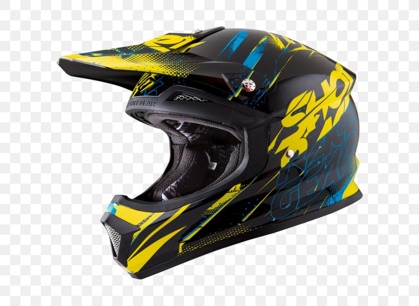 Motorcycle Helmets Yellow Motocross, PNG, 600x600px, Motorcycle Helmets, Bicycle Clothing, Bicycle Helmet, Bicycles Equipment And Supplies, Blue Download Free