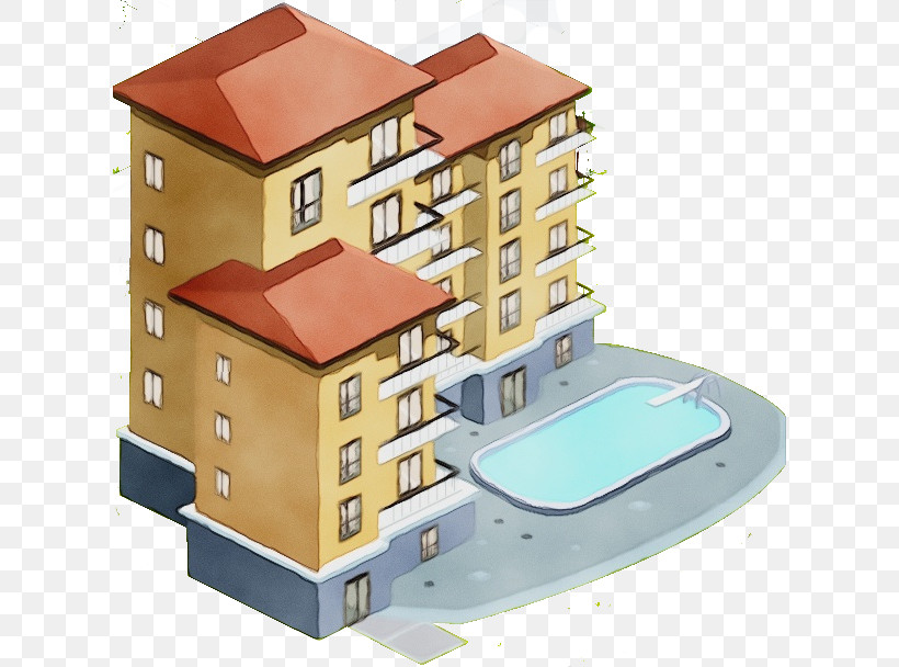 Real Estate Architecture Property Façade Condominium, PNG, 614x608px, Watercolor, Architecture, Condominium, Estate, House Of M Download Free