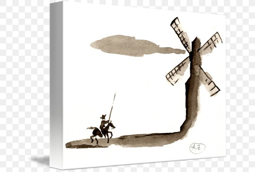 Don Quixote Sancho Panza Windmill, PNG, 650x555px, Don Quixote, Art, Dragon, Fauna, Idea Download Free