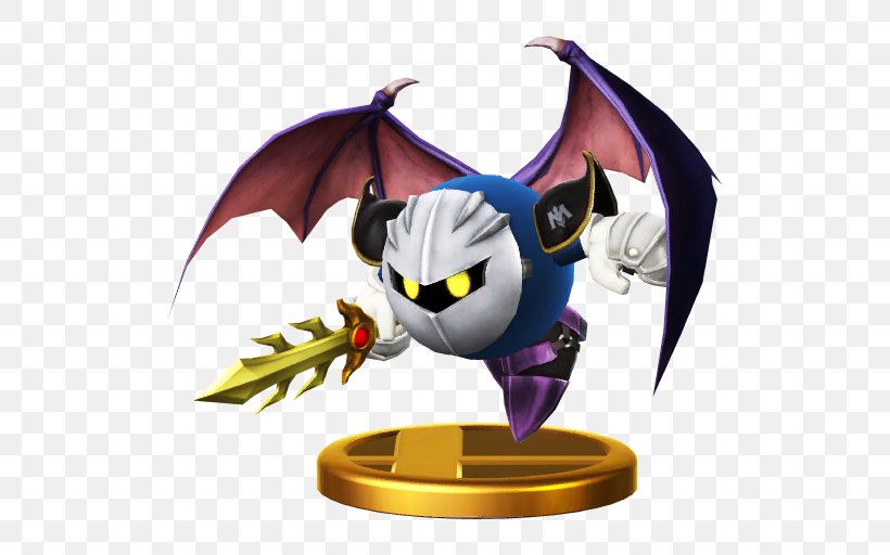 Super Smash Bros. For Nintendo 3DS And Wii U Kirby's Adventure Meta Knight Kirby Super Star Super Smash Bros. Melee, PNG, 512x512px, Meta Knight, Action Figure, Fictional Character, Figurine, Kirby Download Free