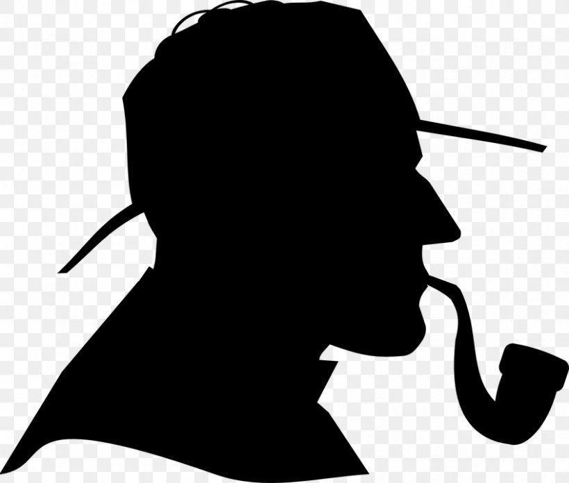 Detective Sherlock Holmes Clip Art, PNG, 848x720px, Detective, Artwork, Black, Black And White, Copyright Download Free