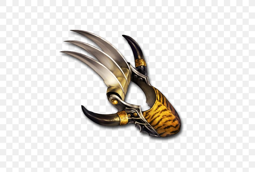Granblue Fantasy Weapon Claw Tiger Fang Tiger Corporation, PNG, 640x554px, Granblue Fantasy, Brass, Claw, Gauntlet, Kami Download Free