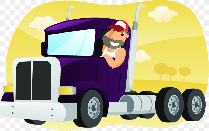 Cartoon Truck Driver, PNG, 1000x625px, Car, Automotive Design, Brand, Cargo, Cartoon Download Free