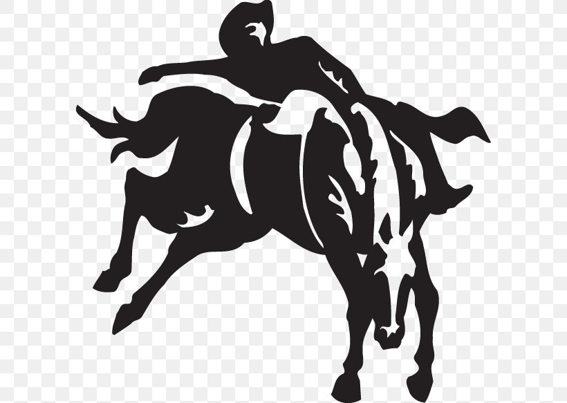 Horse Bronco Bucking Bronc Riding Equestrian, PNG, 600x583px, Horse, Barrel Racing, Black, Black And White, Bronc Riding Download Free