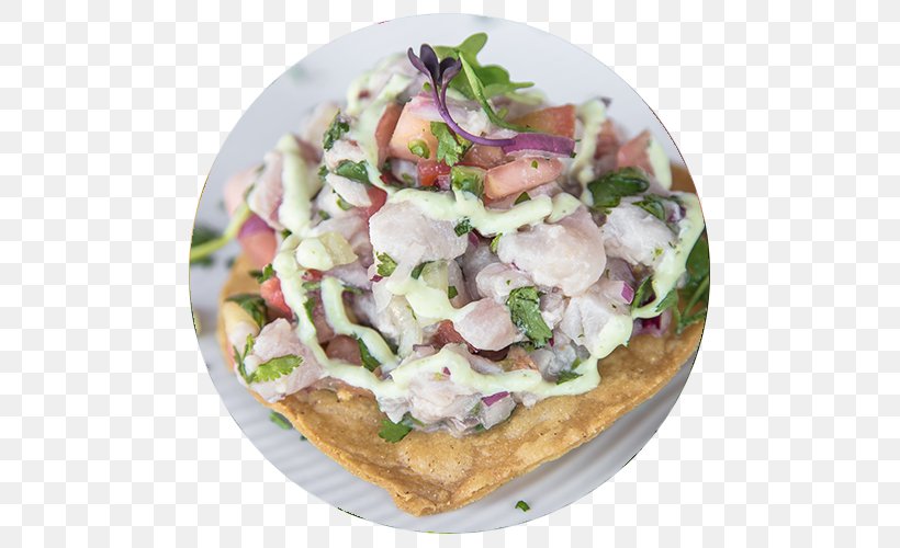 Ceviche Tostada Taco Mexican Cuisine Gyro, PNG, 500x500px, Ceviche, Cooking, Cuisine, Dish, Dungeness Crab Download Free