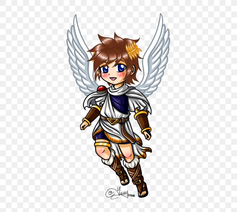 Kid Icarus: Uprising Pit Nintendo, PNG, 556x733px, Watercolor, Cartoon, Flower, Frame, Heart Download Free