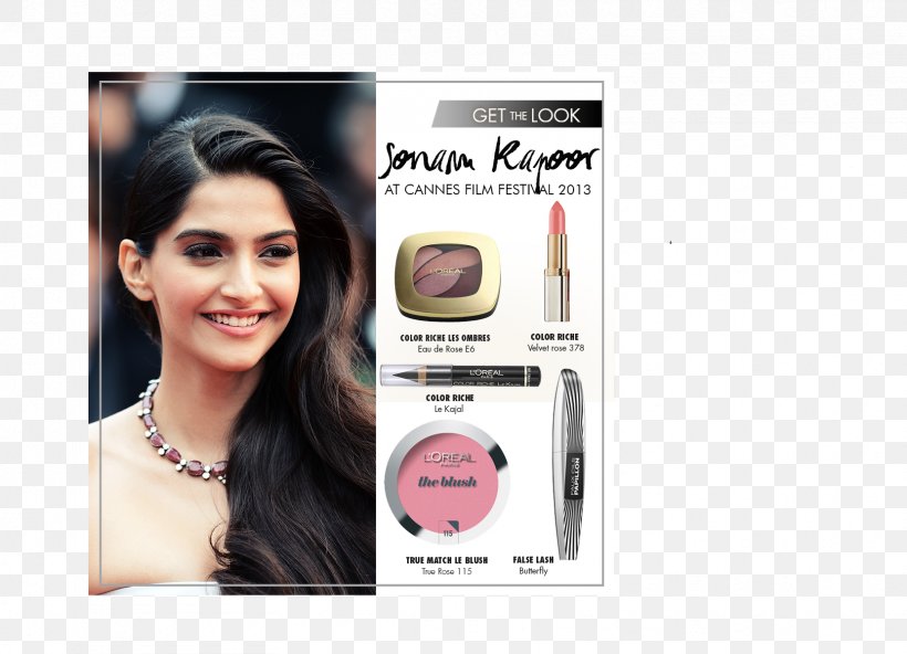 Sonam Kapoor Lipstick LÓreal Eye Shadow Beauty, PNG, 1662x1200px, Sonam Kapoor, Beauty, Black Hair, Brand, Brown Hair Download Free