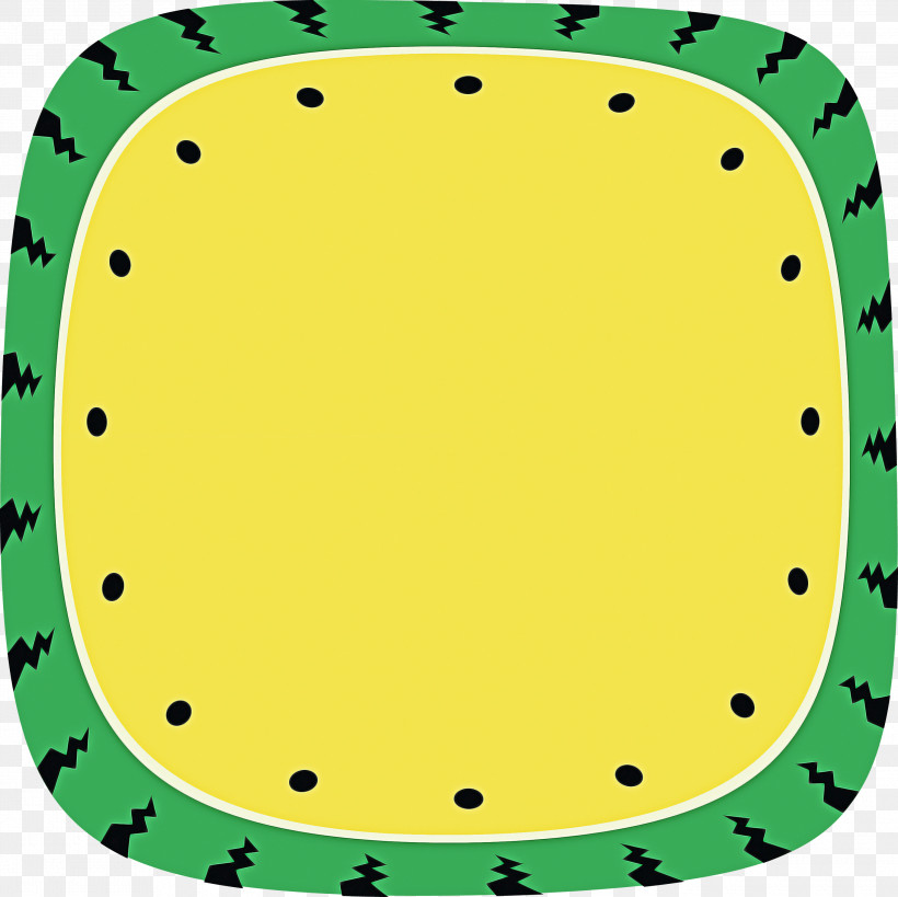 Square Frame, PNG, 3000x2999px, Square Frame, Circle, Green, Oval, Yellow Download Free