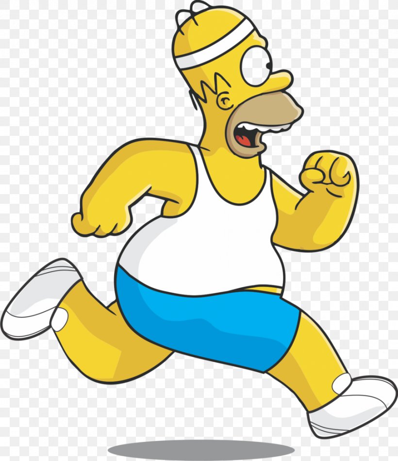Homer Simpson Physical Exercise Physical Fitness Fitness Centre Cartoon, PNG, 900x1043px, Homer Simpson, Animal Figure, Artwork, Beak, Bird Download Free