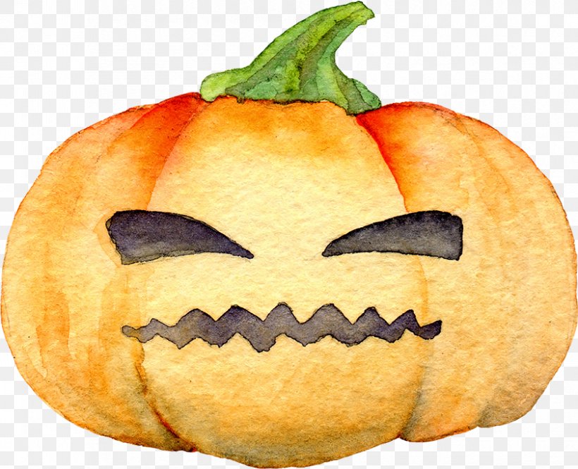 Jack-o-lantern Pumpkin Watercolor Painting, PNG, 841x683px, Jackolantern, Calabaza, Cartoon, Cucurbita, Drawing Download Free