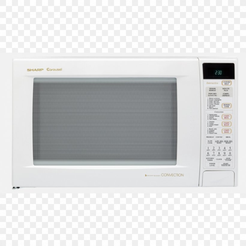 Microwave Ovens Convection Microwave Sharp R-930AK, PNG, 1000x1000px, Microwave Ovens, Convection, Convection Microwave, Cubic Foot, Home Appliance Download Free
