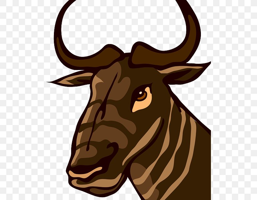 Wildebeest Clip Art, PNG, 526x640px, Wildebeest, Art, Cattle Like Mammal, Cow Goat Family, Drawing Download Free