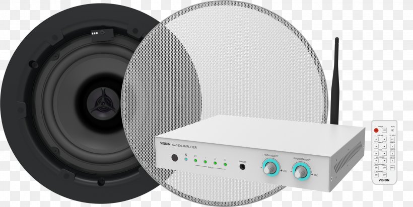 Audio Power Amplifier Loudspeaker AV-1800 Vision Stereo Digital Audio Amplifier Wireless, PNG, 2500x1259px, Audio Power Amplifier, Amplifier, Audio, Audio Power, Electronics Download Free