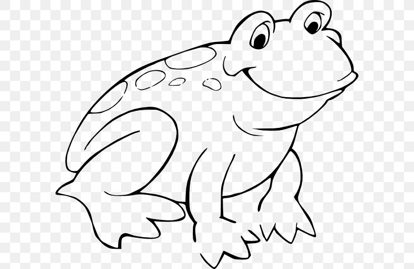 Frog Black And White Cartoon Clip Art, PNG, 600x532px, Watercolor, Cartoon, Flower, Frame, Heart Download Free