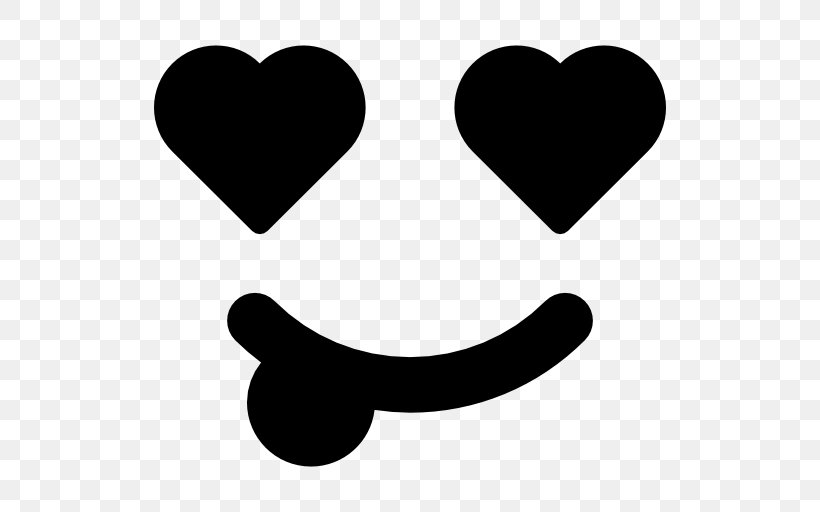 Emoticon Symbol Clip Art, PNG, 512x512px, Emoticon, Black And White, Emoji, Heart, Image Macro Download Free