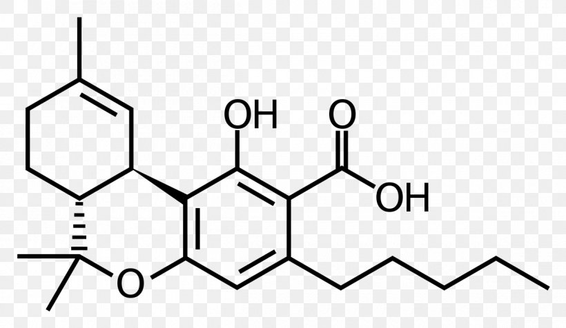 Tetrahydrocannabinolic Acid Synthase Cannabinoid Cannabigerol, PNG, 1200x698px, Tetrahydrocannabinolic Acid, Acid, Area, Black, Black And White Download Free
