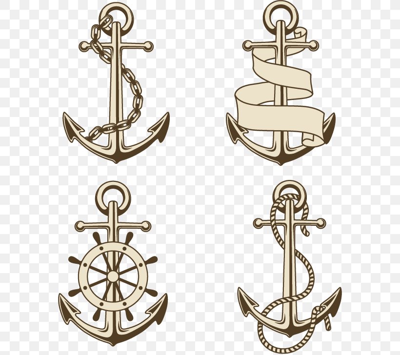 Anchor Euclidean Vector Download, PNG, 582x728px, Anchor, Anclaje, Body Jewelry, Brass, Earrings Download Free