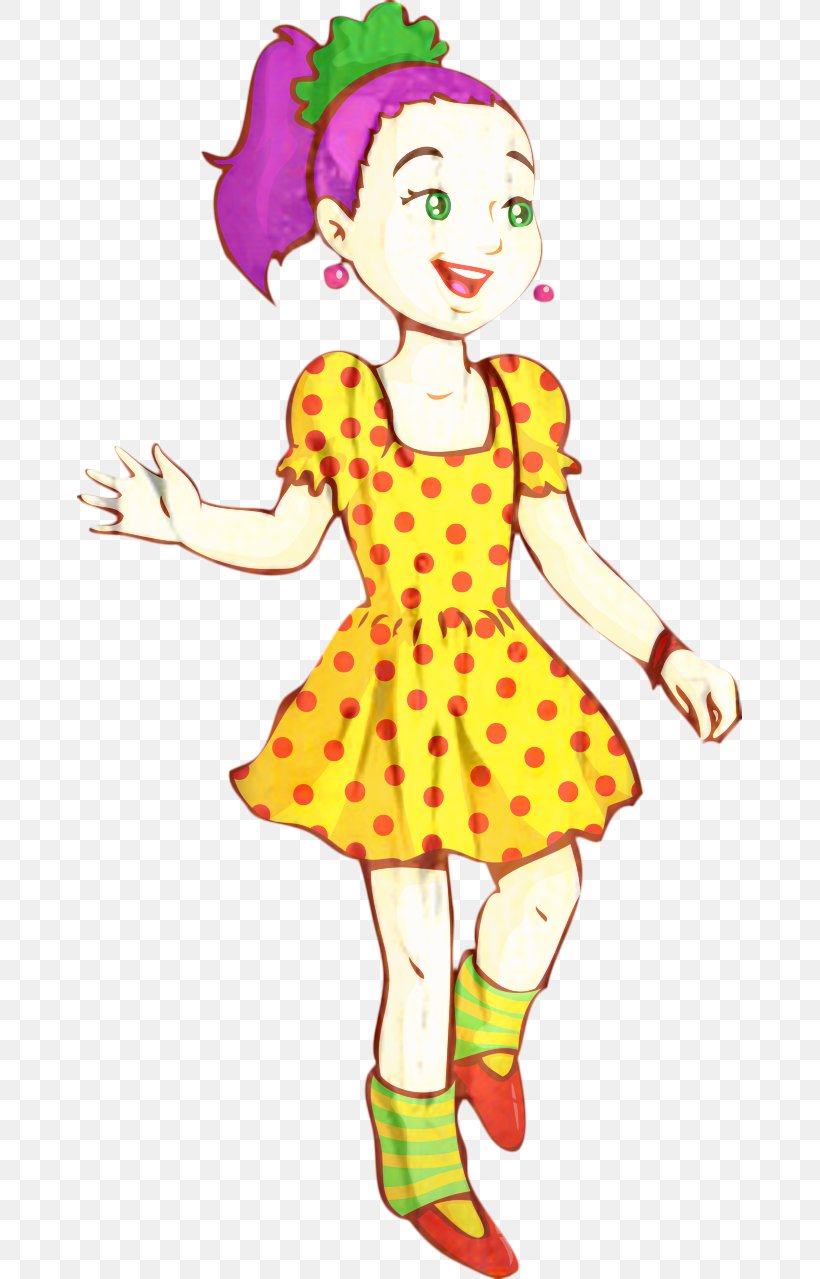 Girl Cartoon, PNG, 665x1279px, Cartoon, Cartoon Purple, Child, Clown, Costume Design Download Free