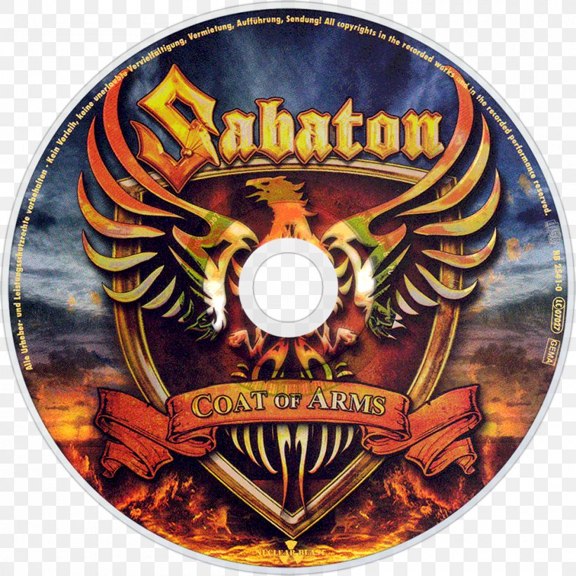 Coat Of Arms Sabaton Compact Disc GeenStijl Font, PNG, 1000x1000px, Coat Of Arms, Badge, Compact Disc, Geenstijl, Label Download Free