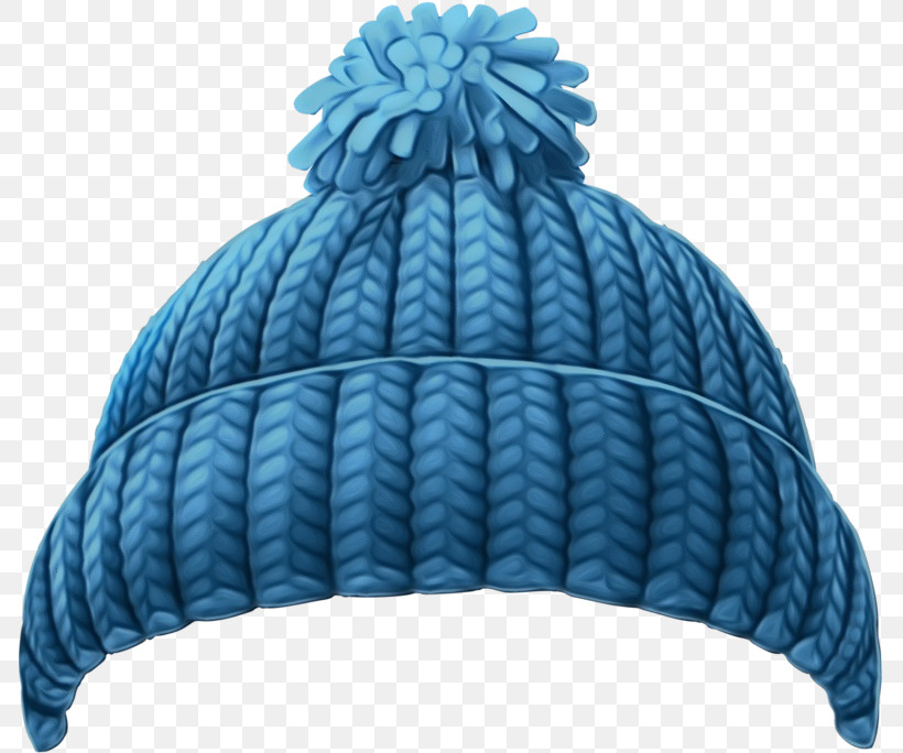 Blue Turquoise Beanie Cap Headgear, PNG, 785x684px, Watercolor, Beanie, Blue, Bonnet, Cap Download Free