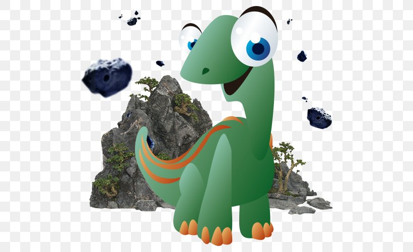 Strong Domineering Cute Cartoon Dinosaur, PNG, 500x500px, Dinosaur, Carnivoran, Dinosaur World, Elephant, Grass Download Free