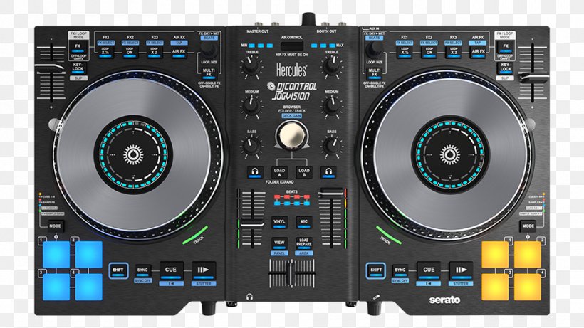 DJ Controller Hercules DJ Control Jogvision Disc Jockey Audio Mixers DJ Mixer, PNG, 960x540px, Dj Controller, Audio, Audio Equipment, Audio Mixers, Cdj Download Free