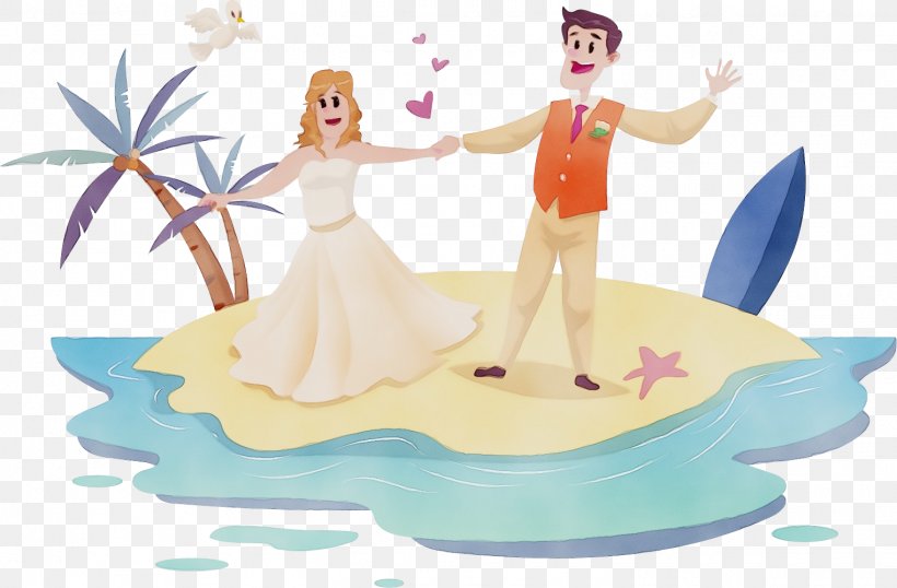 Wedding Bridegroom Marriage Honeymoon Couple, PNG, 1523x1001px, Watercolor, Beach, Bride, Bridegroom, Cartoon Download Free
