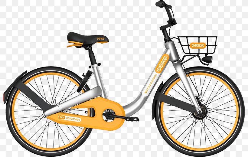 Bicycle Sharing System OBike Cycling Singapore, PNG, 800x519px, Bicycle Sharing System, Australia, Bicycle, Bicycle Accessory, Bicycle Drivetrain Part Download Free