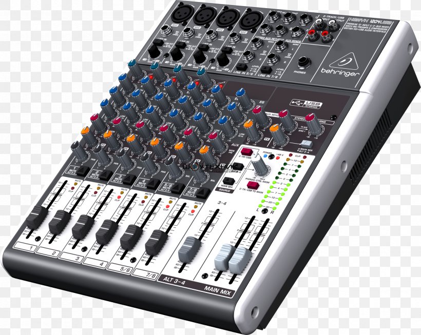 Microphone Behringer Xenyx X1204USB Audio Mixers, PNG, 2000x1594px, Microphone, Audio, Audio Equipment, Audio Mixers, Behringer Download Free
