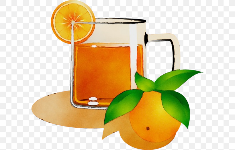 Orange, PNG, 600x524px, Watercolor, Cocktail Garnish, Drink Industry, Garnish, Grog Download Free