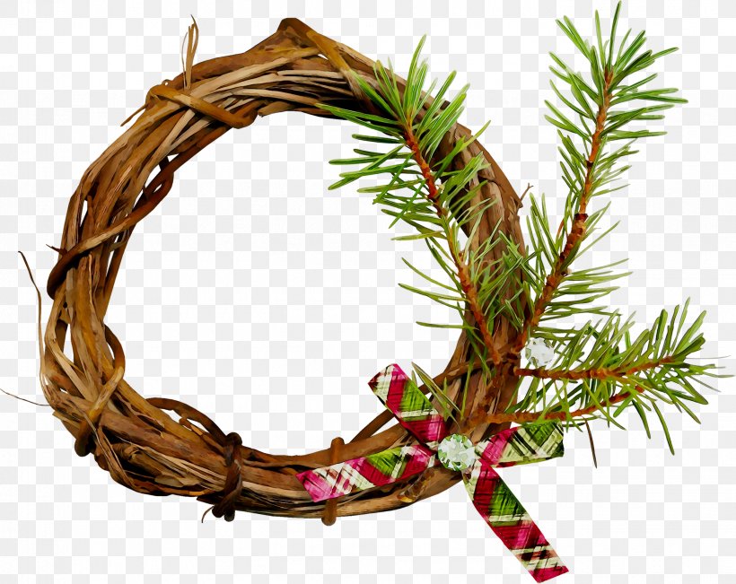 Wreath Twig Christmas Ornament Christmas Day, PNG, 2752x2186px, Wreath, American Larch, Branch, Christmas Day, Christmas Decoration Download Free