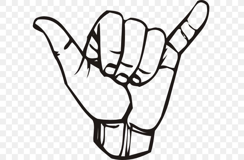 Shaka Sign Sign Language Hawaiian Language Hang Ten, PNG, 600x540px, Shaka Sign, Aloha, American Manual Alphabet, Blackandwhite, British Sign Language Download Free