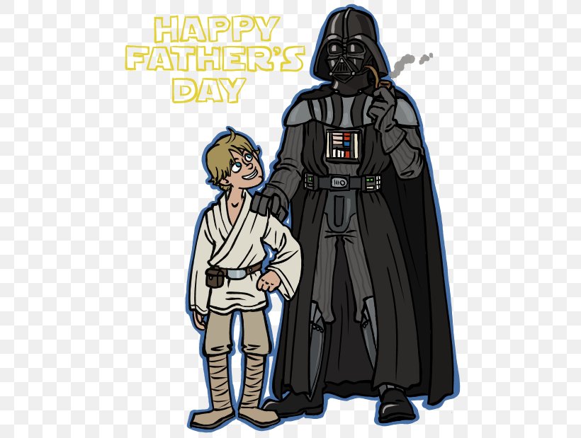 Anakin Skywalker Luke Skywalker Father's Day Star Wars, PNG, 483x619px, Anakin Skywalker, Art, Costume, Drawing, Family Download Free