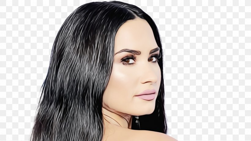 Demi Lovato Long Hair Black Hair Celebrity, PNG, 1334x750px, Demi Lovato, Advertising, Beauty, Black Hair, Blond Download Free