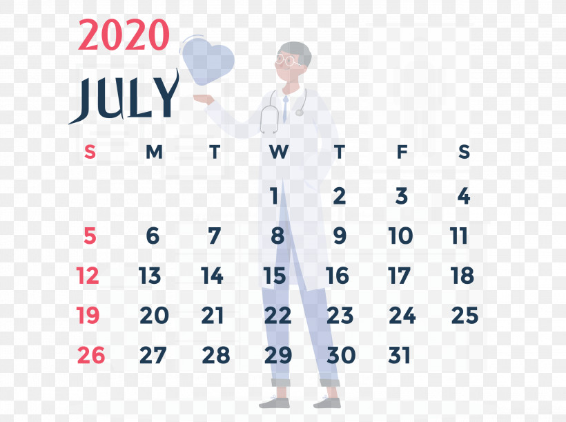 July 2020 Printable Calendar July 2020 Calendar 2020 Calendar, PNG, 3000x2236px, 2020 Calendar, July 2020 Printable Calendar, Dobok, July 2020 Calendar, Line Download Free