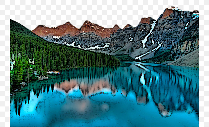 Natural Landscape Nature Reflection Water Mountain, PNG, 743x501px, Natural Landscape, Glacial Lake, Lake, Mountain, Mountainous Landforms Download Free