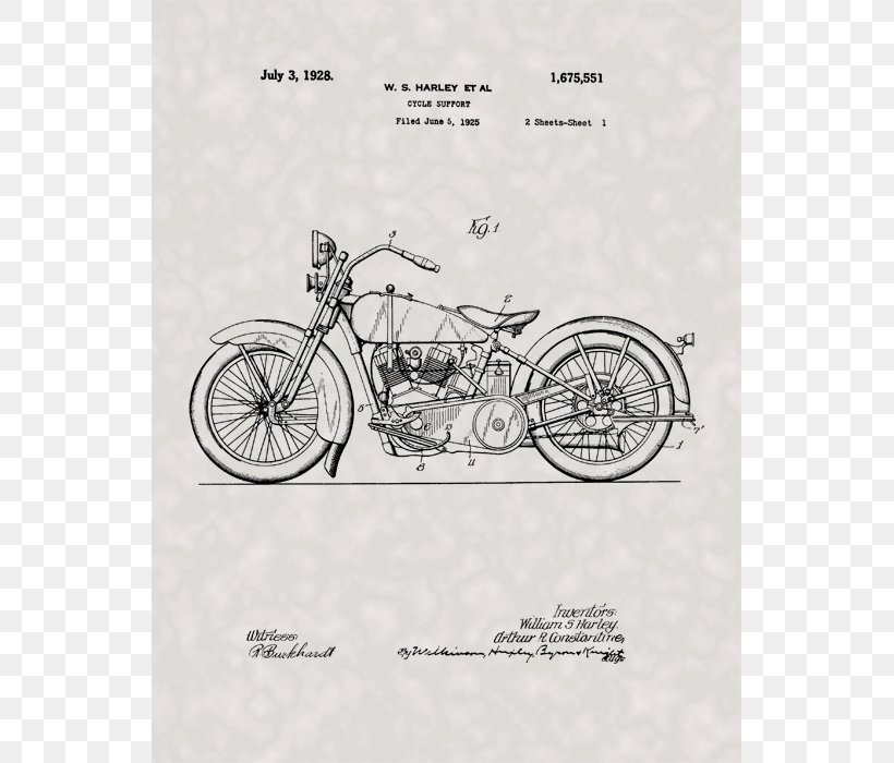 Harley-Davidson Patent Drawing Motorcycle Art, PNG, 700x700px, Harleydavidson, Art, Bicycle, Bicycle Part, Bicycle Wheel Download Free