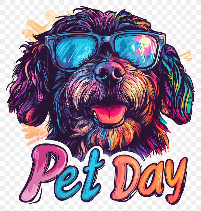 National Pet Day - Cool Dog With Sunglasses For Pet Day PNG